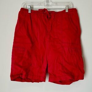 Lee Relaxed Fit Mid-rise Women’s 12 Red Cargo Shorts